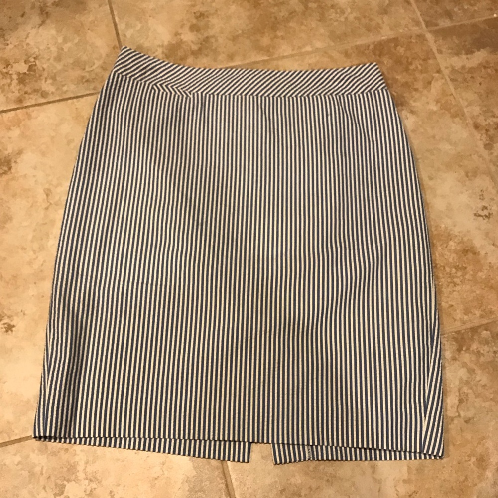 J. Crew seersucker pencil skirt